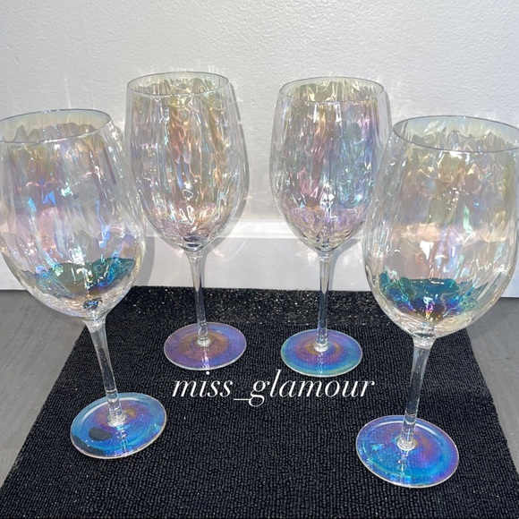 Rachel Zoe Dining Rachel Zoe Iridescent Goblet Stem Wine Glasses